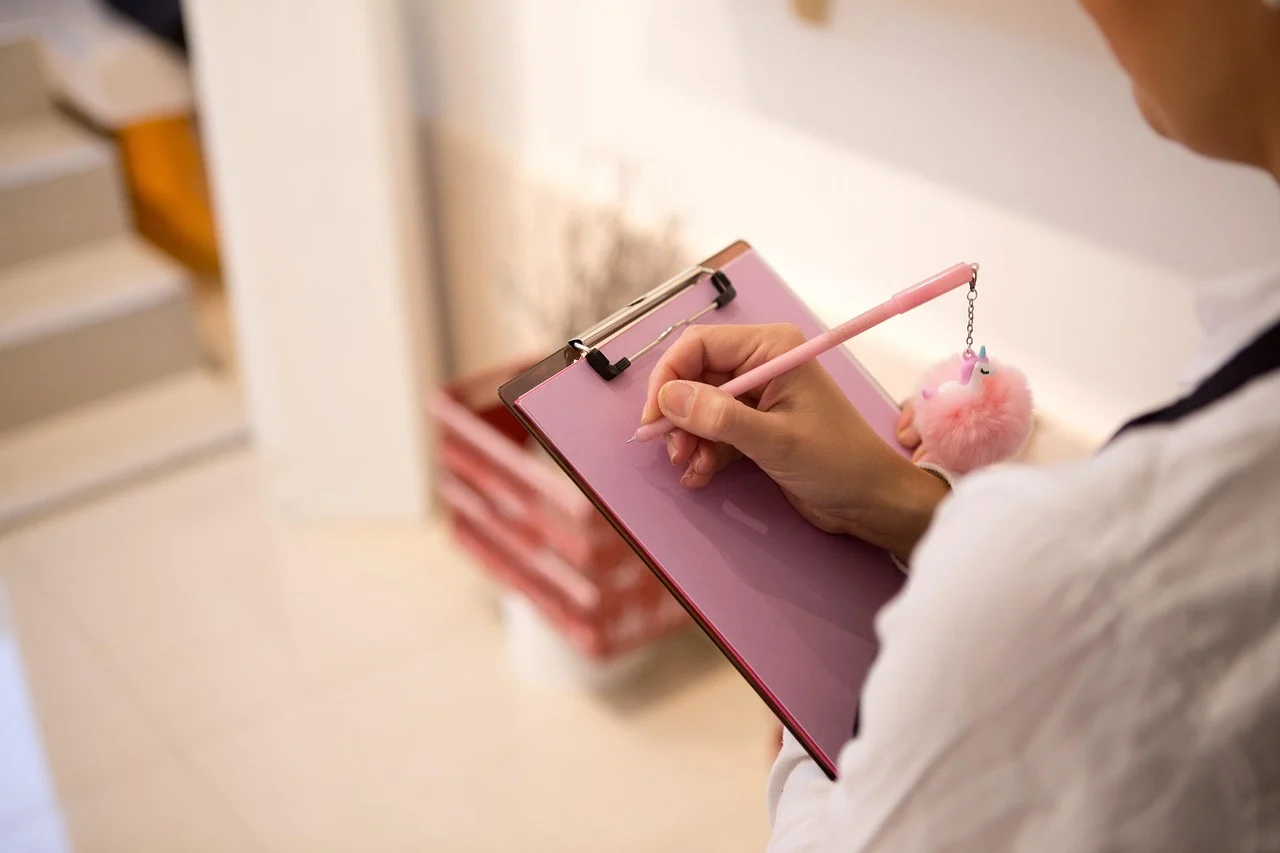 A clipboard with a pre-migration backup checklist and a pen